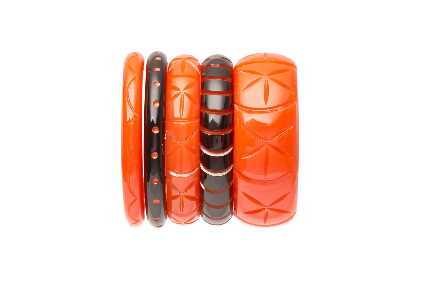 Narrow Paprika Fakelite Bangle