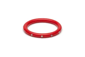 Narrow Red Diamante Bangle