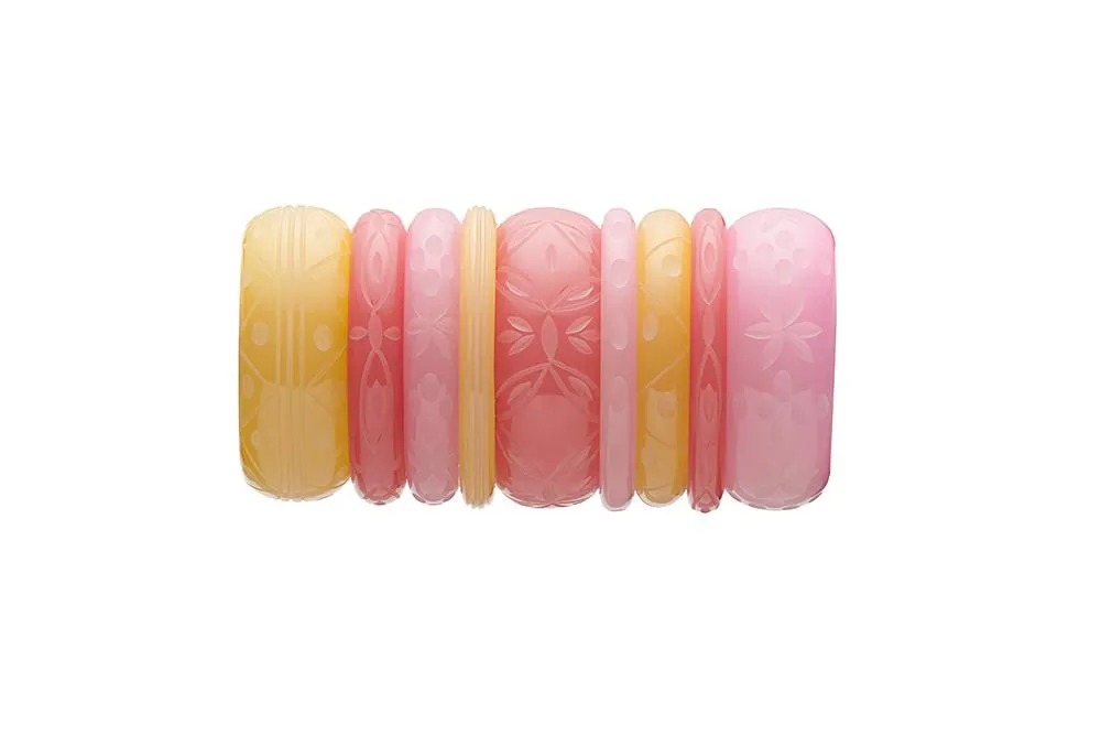 Narrow Sherbet Fakelite Bangle