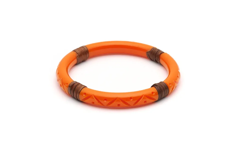 Narrow Tangerine Cane Duchess Bangle