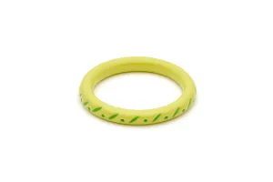 Narrow Zest Carved Maiden Bangle