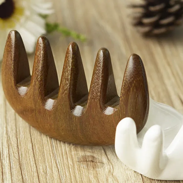 Natural Black Sandalwood Wide-tooth Curly Hair Comb