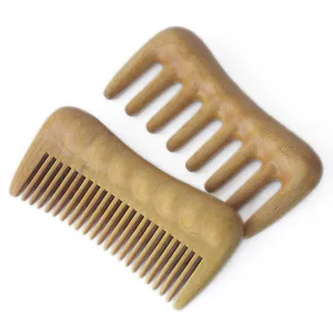 Natural Boxwood Wooden Massage Hair Comb