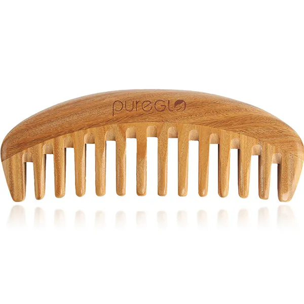Natural Green Sandalwood Wooden Wide Tooth Hair Comb