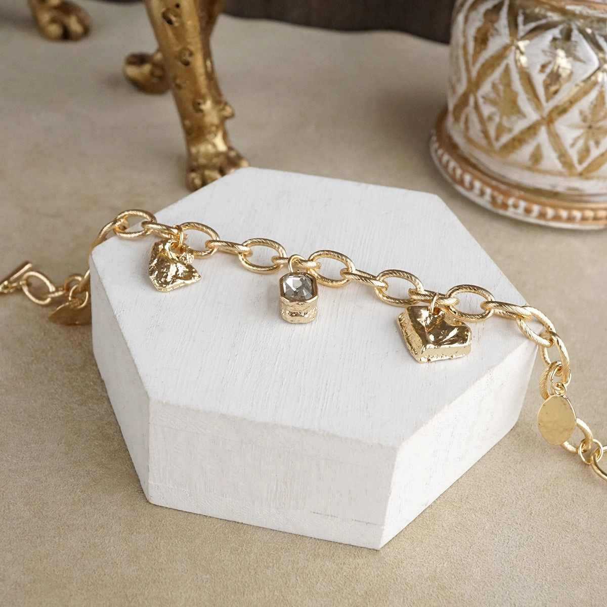 Brilliant Bond ?C Statement Chain Bracelets with Reflective Crystals Legendary Accent