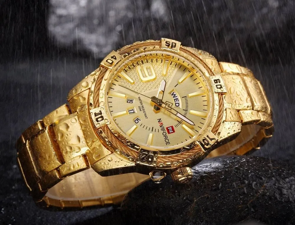 Naviforce Quartz Luxury Steel Watch For Men 9117