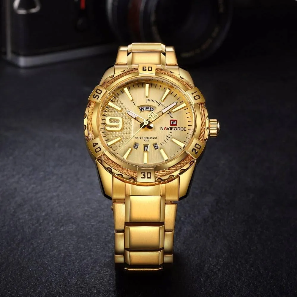 Naviforce Quartz Luxury Steel Watch For Men 9117