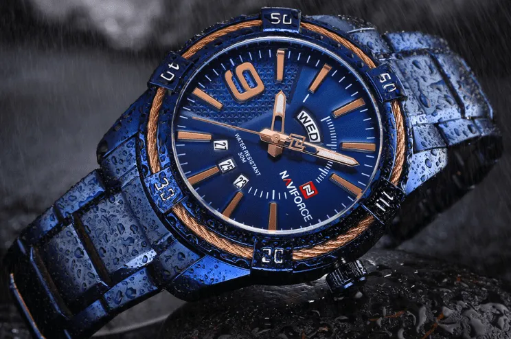 Naviforce Quartz Luxury Steel Watch For Men 9117