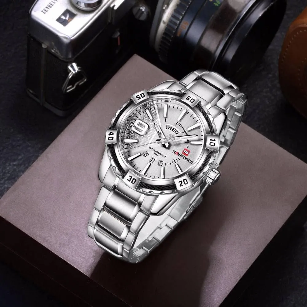 Naviforce Quartz Luxury Steel Watch For Men 9117