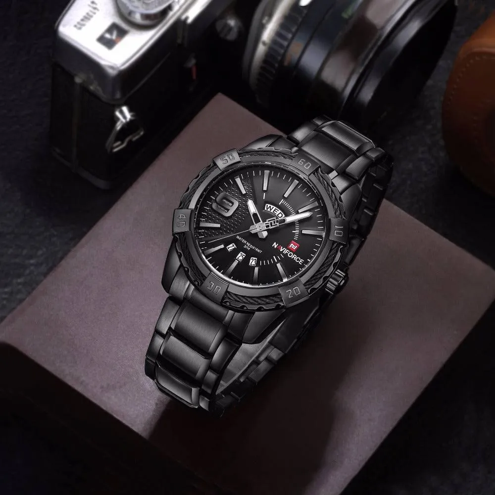 Naviforce Quartz Luxury Steel Watch For Men 9117