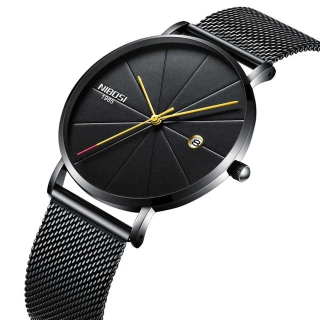 NIBOSI Watch Women And Men Watch Top Brand Luxury Famous Dress Fashion Watches Unisex Ultra Thin Wristwatch Relojes Para Hombre