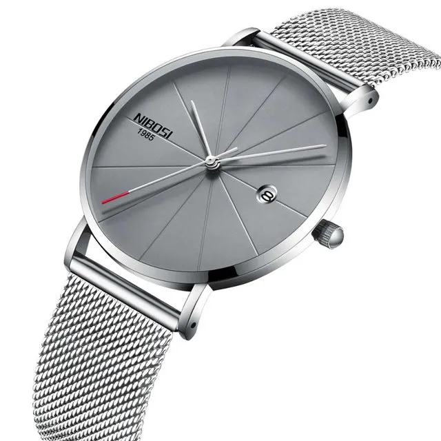 NIBOSI Watch Women And Men Watch Top Brand Luxury Famous Dress Fashion Watches Unisex Ultra Thin Wristwatch Relojes Para Hombre
