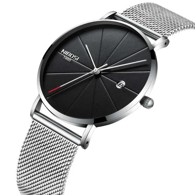 NIBOSI Watch Women And Men Watch Top Brand Luxury Famous Dress Fashion Watches Unisex Ultra Thin Wristwatch Relojes Para Hombre