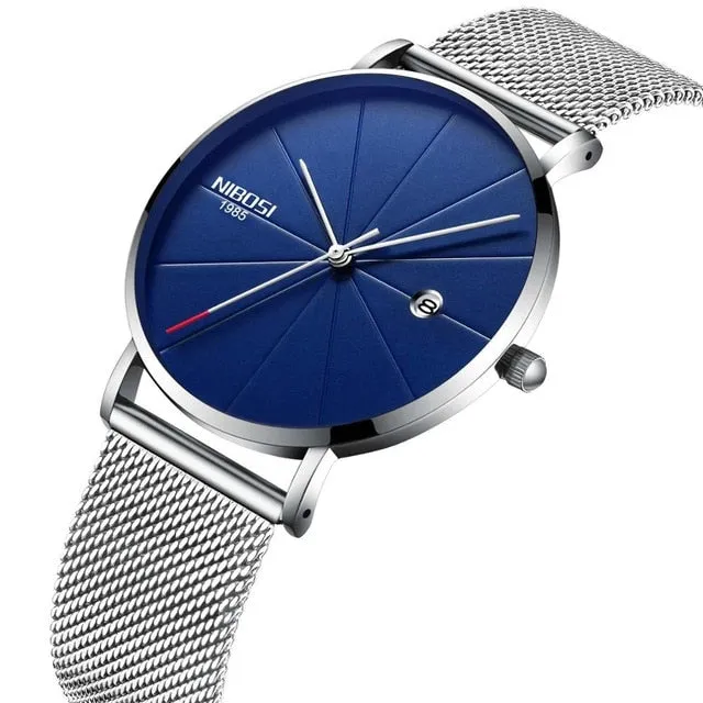 NIBOSI Watch Women And Men Watch Top Brand Luxury Famous Dress Fashion Watches Unisex Ultra Thin Wristwatch Relojes Para Hombre
