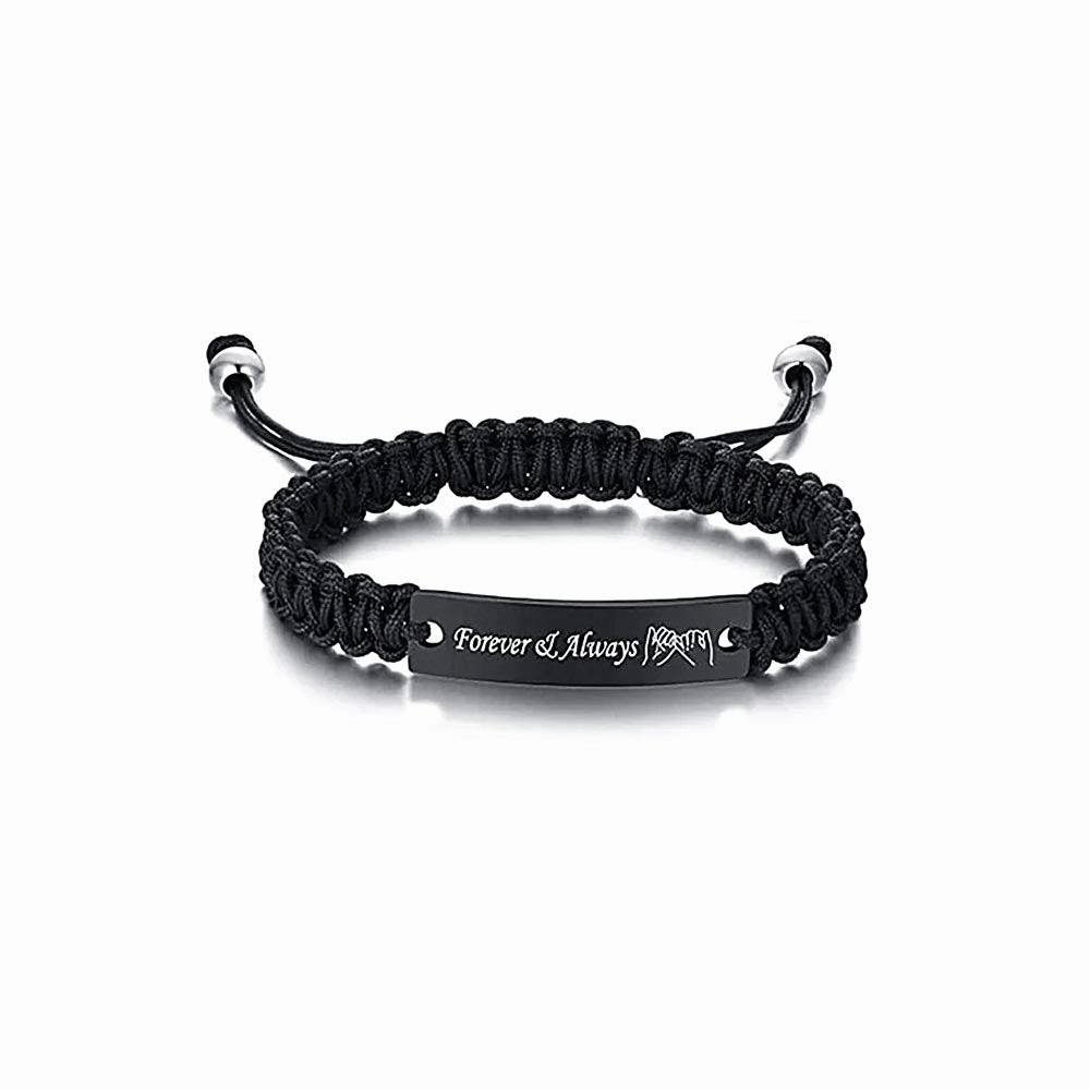 No-tarnish Medical Grade Titanium Braided Rope Shop Personalized Bracelets Perfect Amalgamations