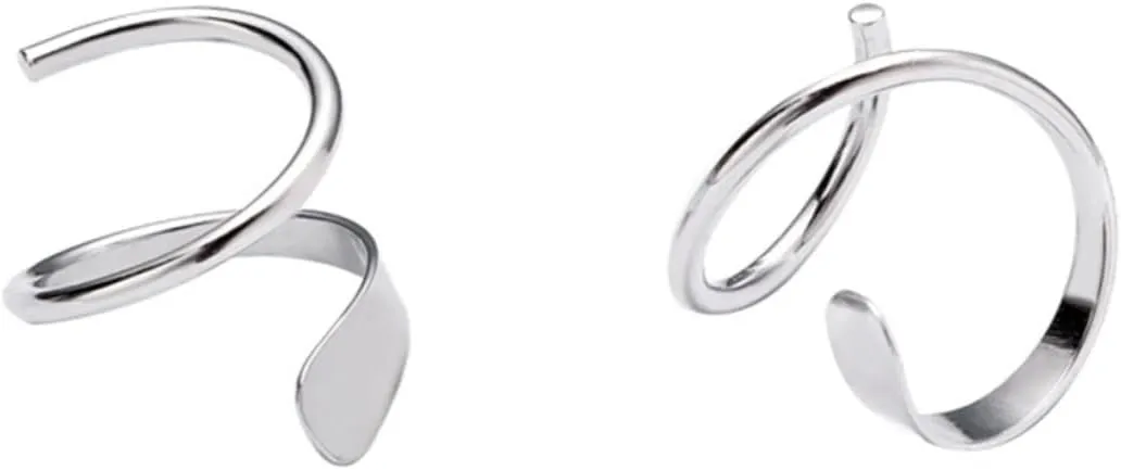 NOLITOY 1 Pair Geometric Earrings Silver Earring Helix Piercing Jewelry for Women