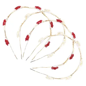 NOLITOY Bridal Crowns for Wedding Flower Leaf Headband Hair Flower Head Jewelry for Women