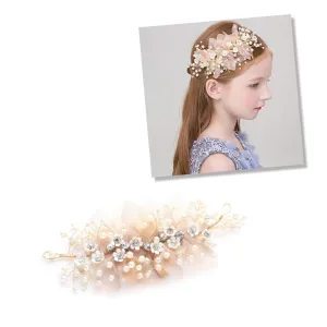 NOLITOY Elegant Pearl Bridal Headband Coffee Hairband for Wedding Bridesmaid Prom Party Accessory