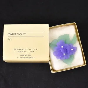 NOS Avon Sweet Violet Brooch