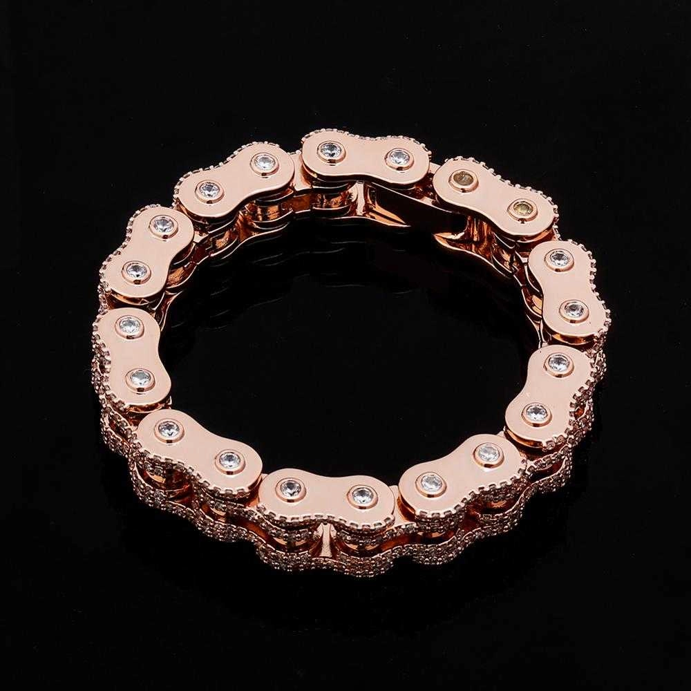 Cycolinks Bling 18mm Cubic Zirconia Bike Chain Bracelet Wrist Jewelry Lasting Amalgam