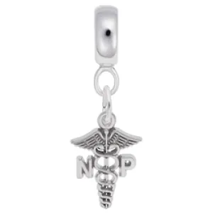 Nurse Practioner Charm Dangle Bead In Sterling Silver