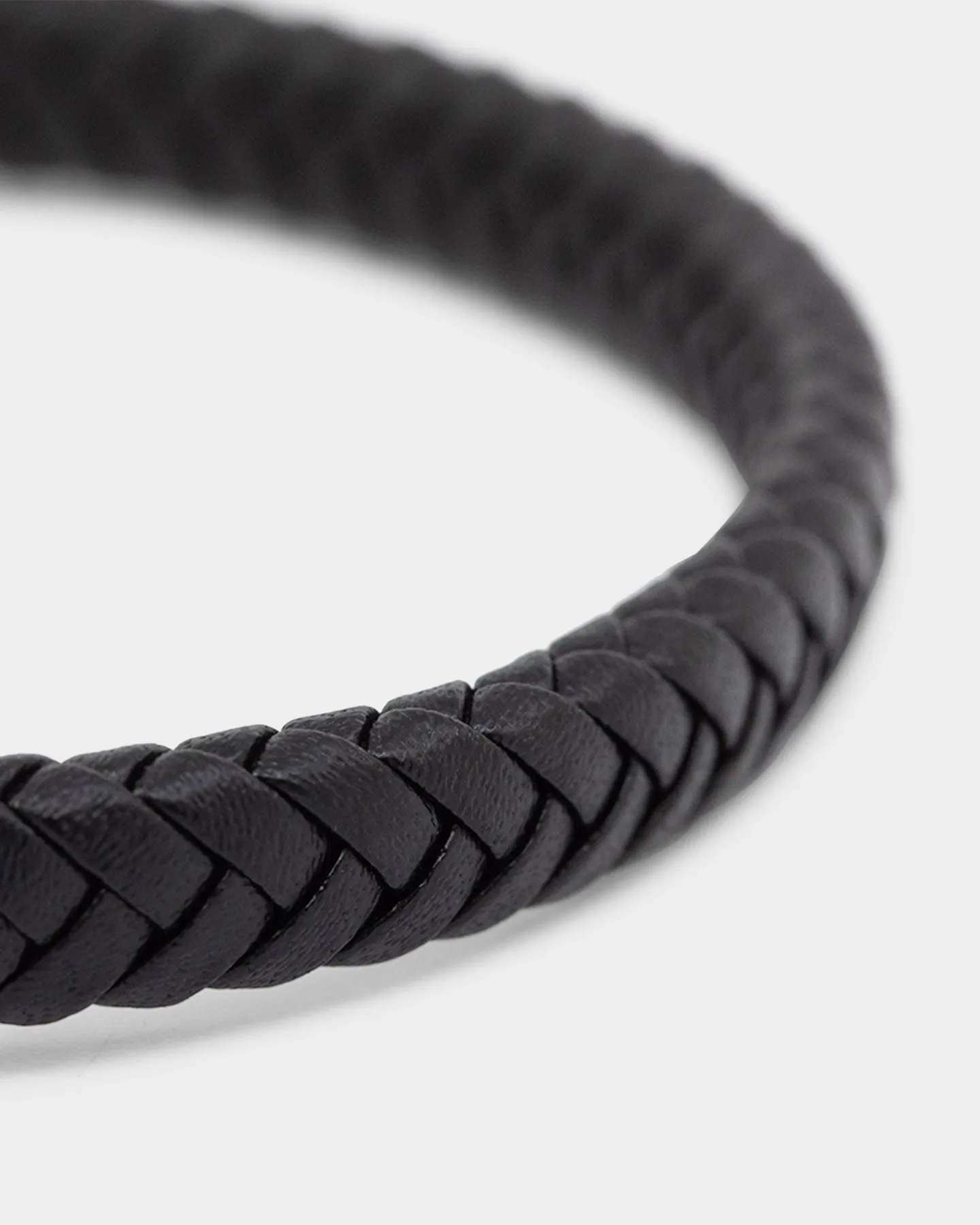 NXS Solo Leather Bracelet Stainless Steel