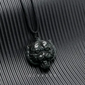 Obsidian Pendant, Tiger necklace