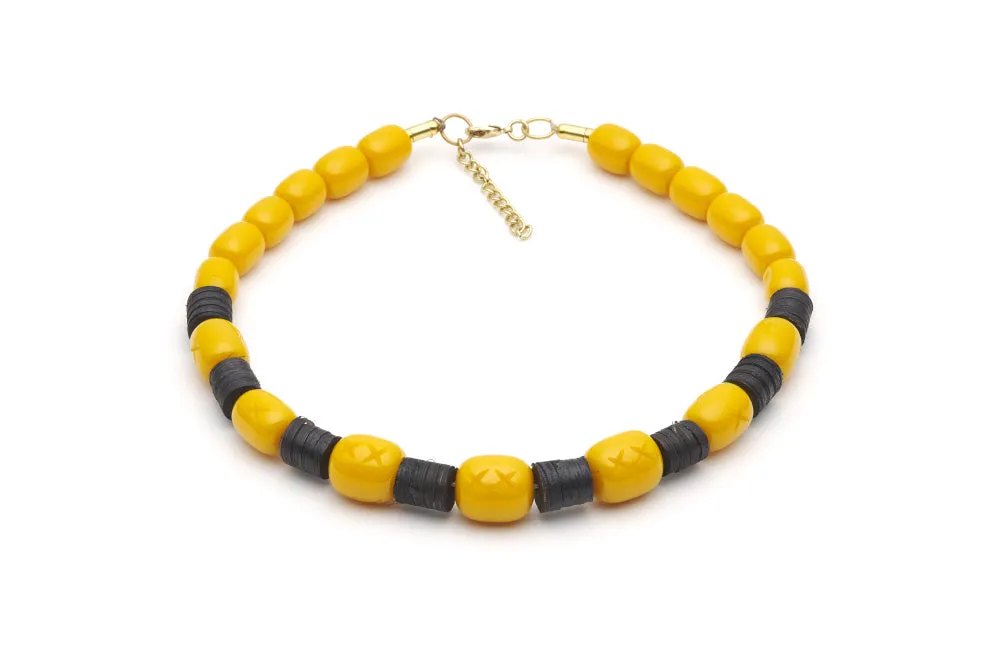 Ochre Carved Hoop Earrings
