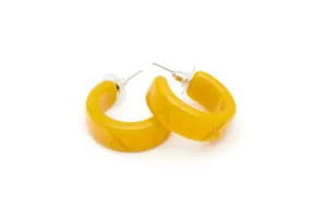 Ochre Carved Hoop Earrings