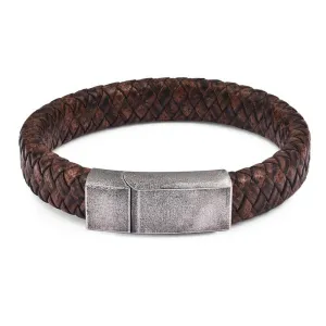Olaf Vintage Braided Leather Bracelet