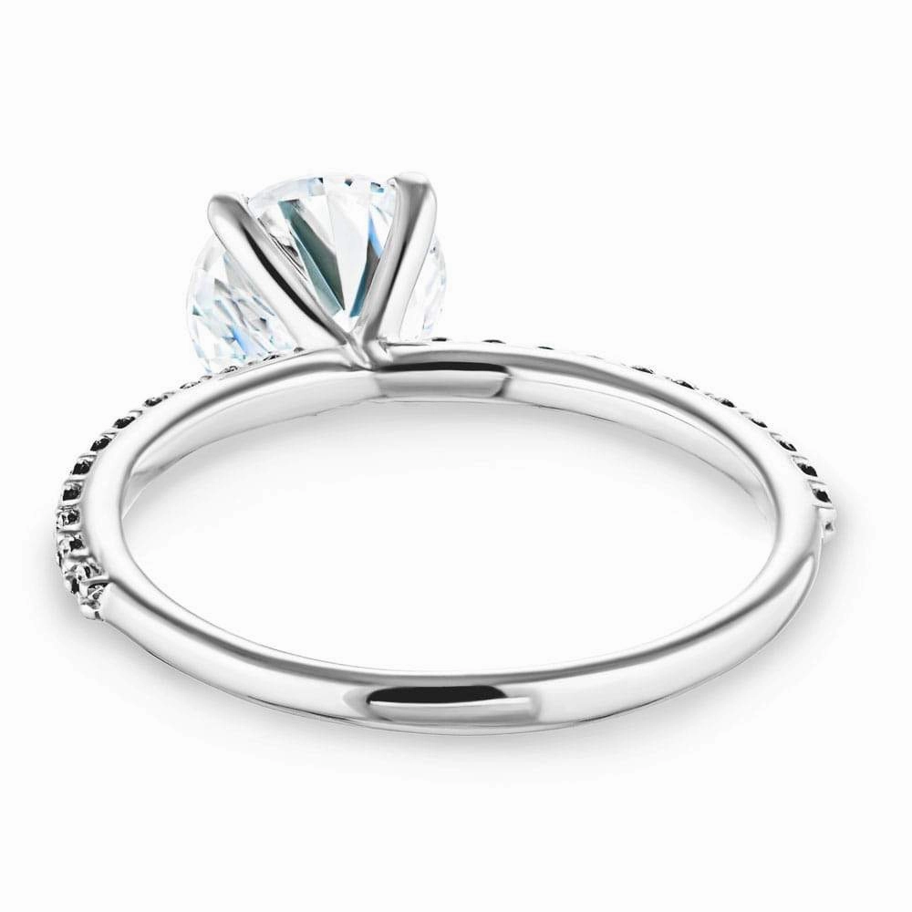 Olivia Lab Grown Diamond Claw Prong Side Stone Engagement Ring Chic Style