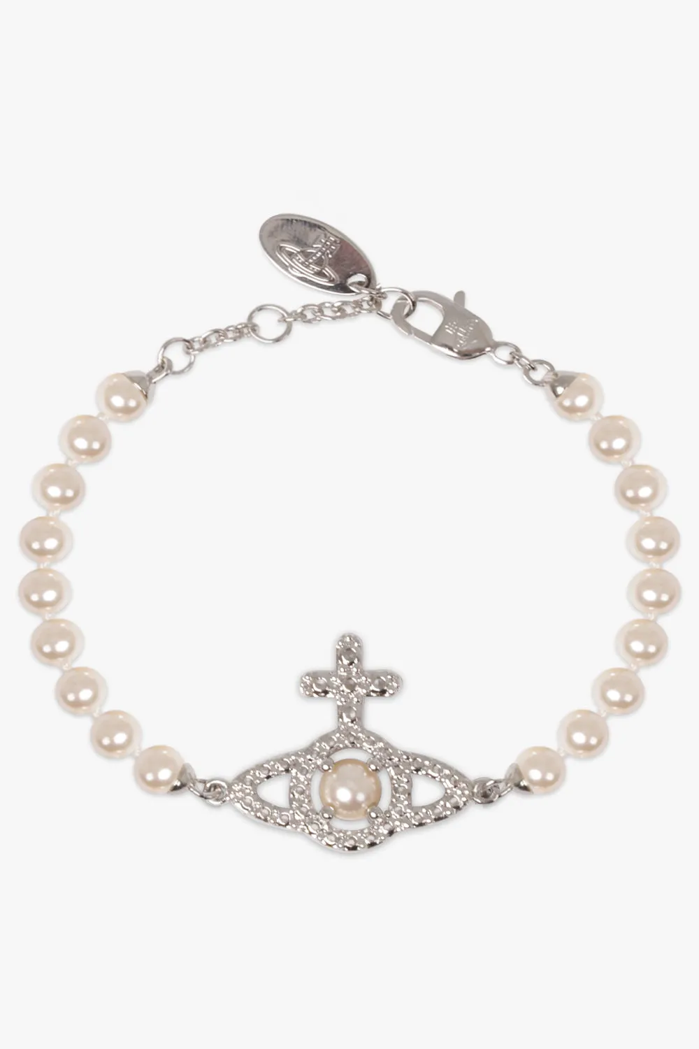 OLYMPIA PEARL BRACELET | CREAM ROSE PEARL/SILVER