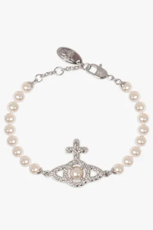 OLYMPIA PEARL BRACELET | CREAM ROSE PEARL/SILVER