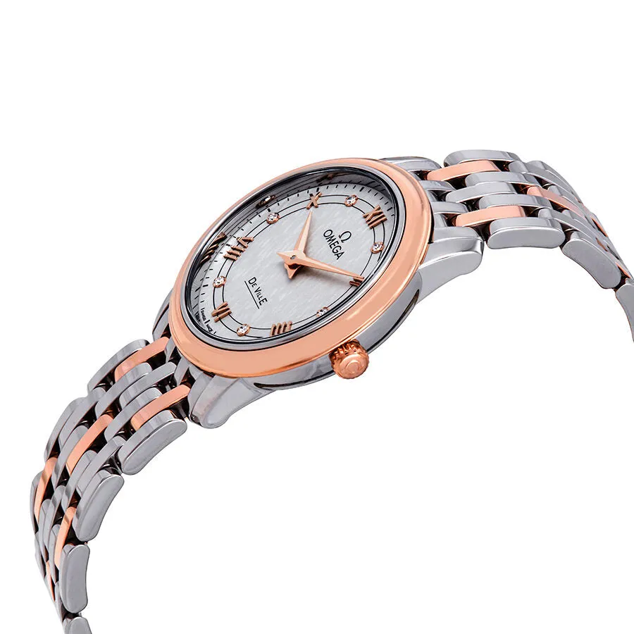 Omega De Ville Diamond Silver Dial Two-tone Ladies Watch 424.20.27.60.52.003
