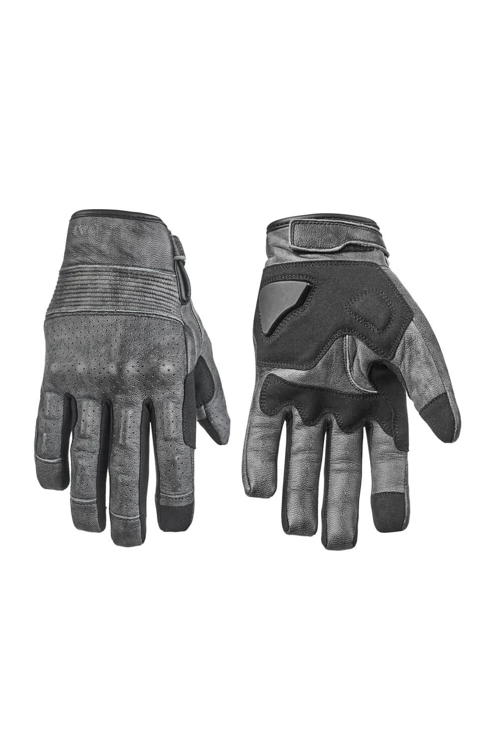 ONYX GREY 01 – Leather Motorcycle Gloves