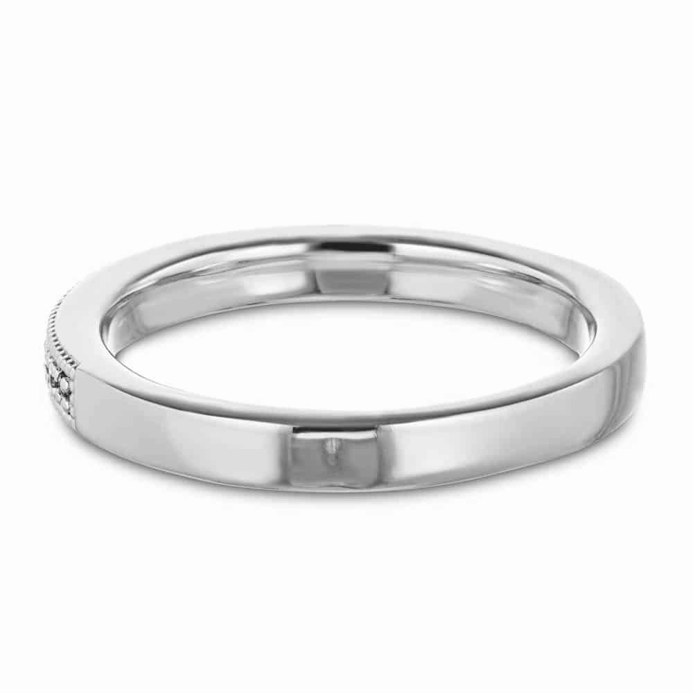 Minimal Geometry Meaningful Accessory Quimby 1/5 ctw Round Lab Grown Diamond Milgrain Wedding Band