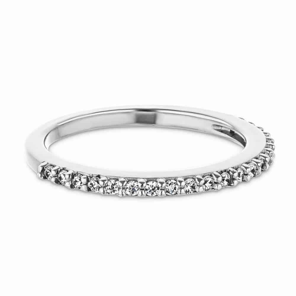 standard size Understated Style Avery 1/5 ctw Round Lab Grown Diamond Prong Set Wedding Band