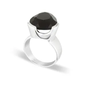 ORIGINAL TRI CUT GEMSTONE RING - BLACK AGATE