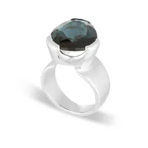 ORIGINAL TRI CUT GEMSTONE RING - LONDON BLUE TOPAZ