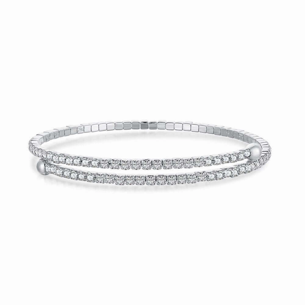 Soon-To-Be 925 Silver Three Color CZ Diamond Full Tennis Adjustable Bracelet