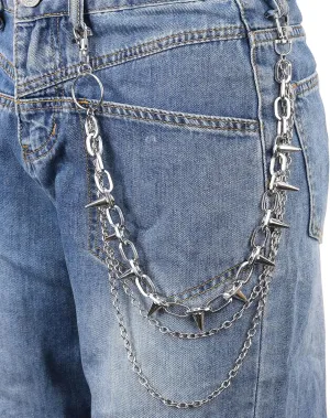 Pants Chain for Men, Lobster Clasp Pocket Chain Fashionable Punk Belt Chain Cool Hip Pop Goth Pants Chain Jeans Chains Biker Wallet Chain Goth Accessories Punk Accessories