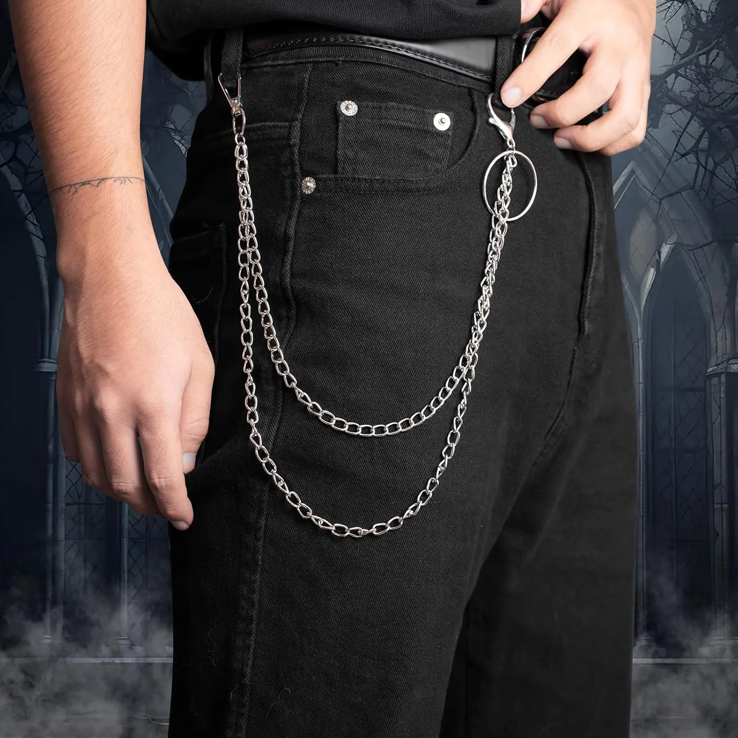 Pants Chain for Men Women Goth Chains Apparel Accessories
