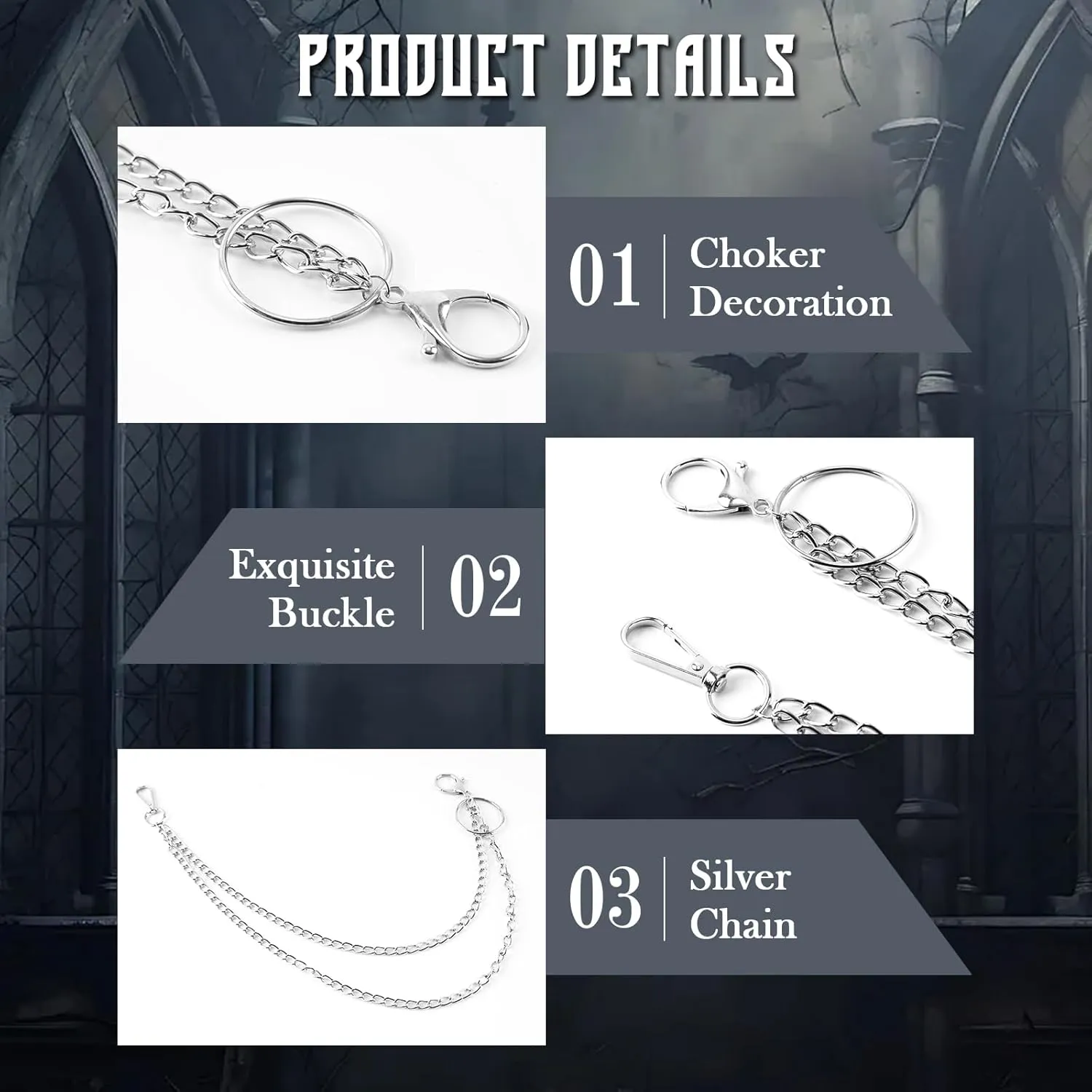Pants Chain for Men Women Goth Chains Apparel Accessories