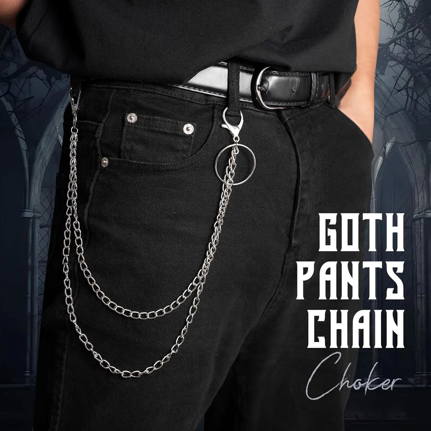 Pants Chain for Men Women Goth Chains Apparel Accessories