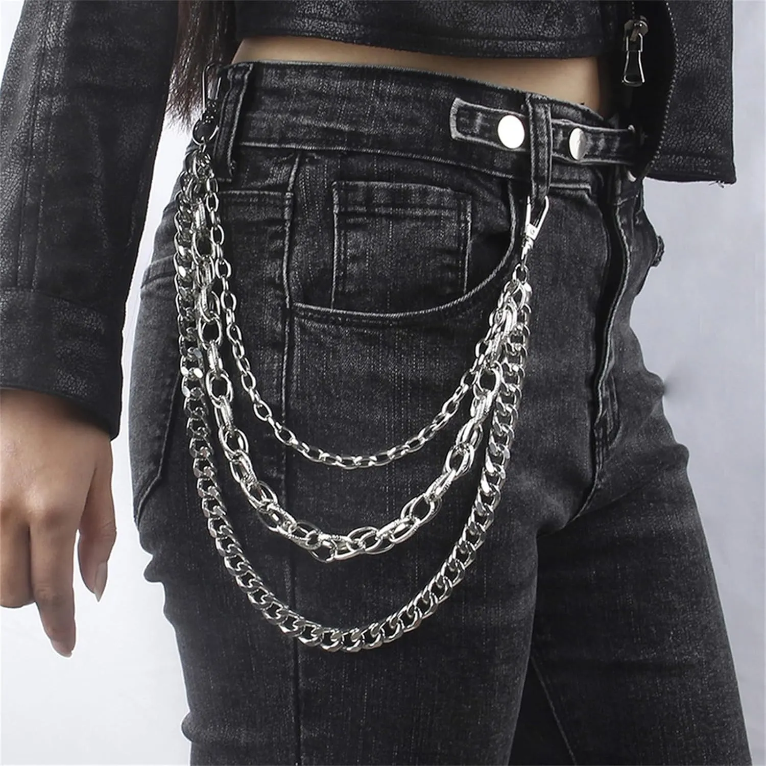 Pants Chain Men's Heavy Metal Industrial Style Jeans Accessories for Men and Women