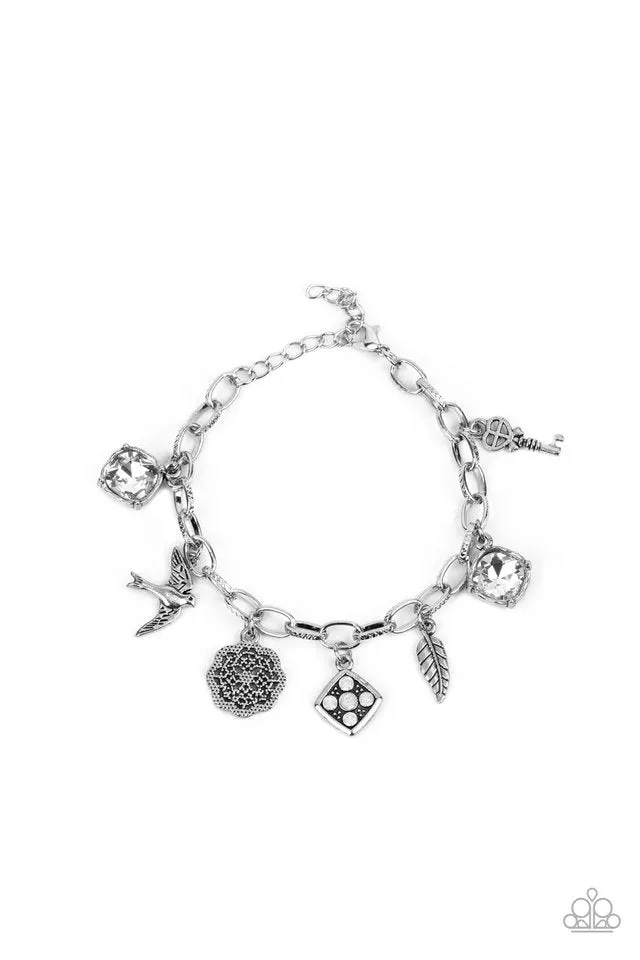 Paparazzi Bracelet ~ Fancifully Flighty - White
