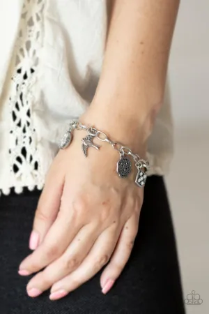 Paparazzi Bracelet ~ Fancifully Flighty - White