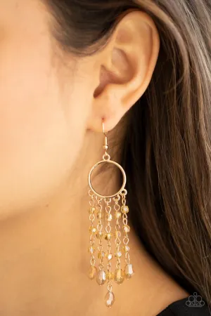 Paparazzi Earring ~ Dazzling Delicious - Gold