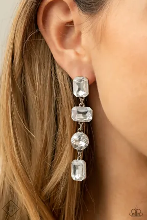 Paparazzi Earring Fashion Fix March 2021 ~ Cosmic Heiress - White