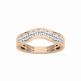 Sturdy Gift Timeless Design Parker 1 ctw Round Lab Grown Diamond Channel Set Curved Band